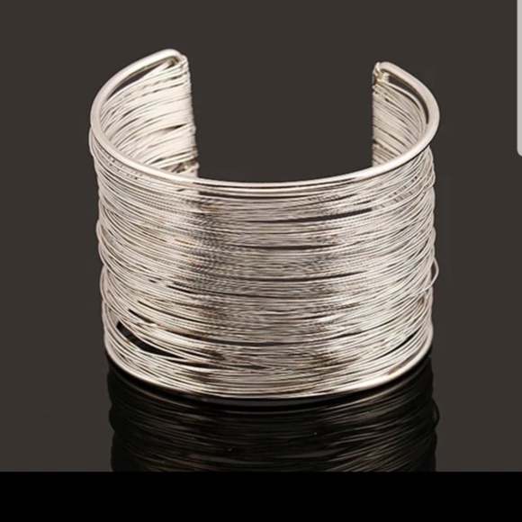 BOSS Silver  Wire Cuff - Picture 3 of 4